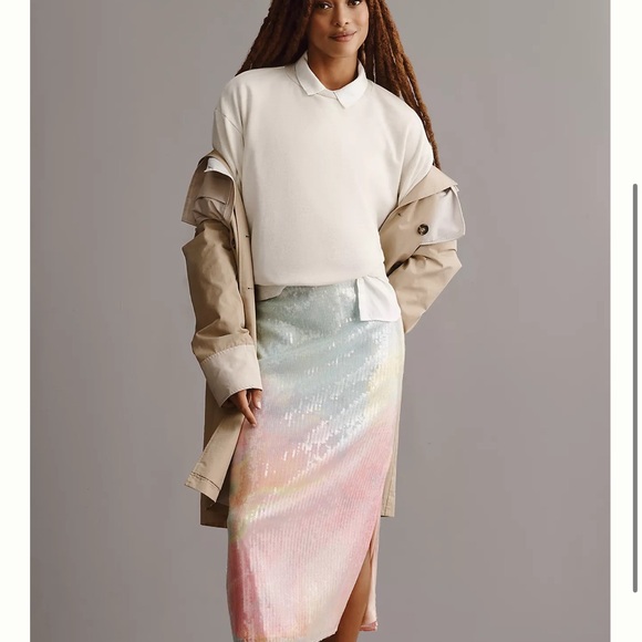 Multicolor Sequin Midi Skirt - Picture 1 of 5